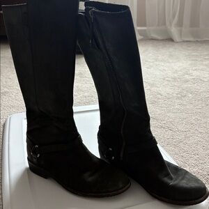 Teva, Suede Black Knee-High Waterproof Boots